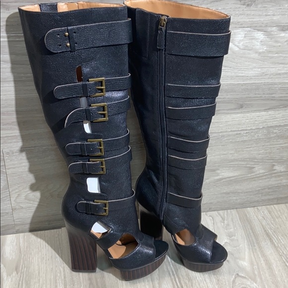 Nine West Shoes - Nine West Hazel Eye black buckle boots